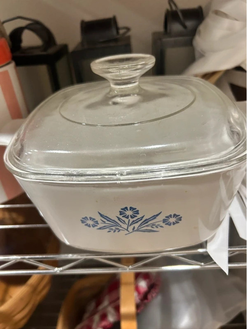 Corning Ware Blue Cornflower P-1 3/4-B 1 3/4 Qt Casserole Dish With glass Lid